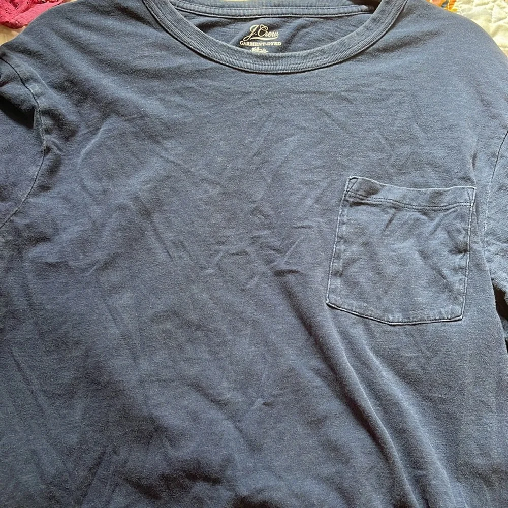 J. Crew Men's Navy Crew Neck Long Sleeve Shirt XL